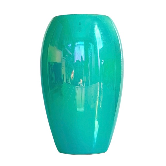 Teleflora Gift Other - Turquoise Teleflora Gift Shiny Pearl 8 1/4” Ceramic Floral Vase